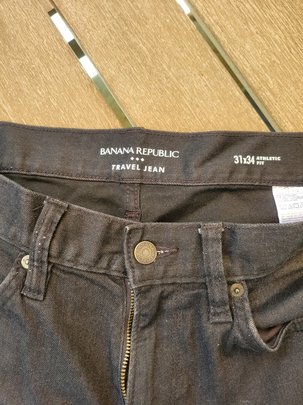 Banana Republic Black Travel Jean (Athletic Fit) 31x34